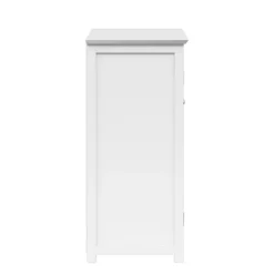 Teamson Home Connor Two-Door Floor Cabinet with Adjustable Shelf, White