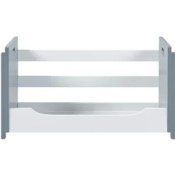 Teamson Home Cubo Stacking Storage Unit, White/Gray