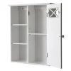 Teamson Home Dawson Removable Wall Cabinet with Open Shelving, White