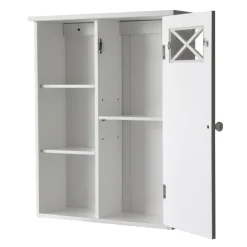 Teamson Home Dawson Removable Wall Cabinet with Open Shelving, White