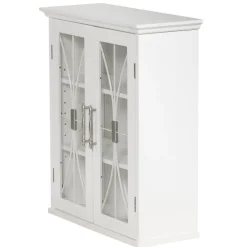 Teamson Home Delaney Removable Two-Door Wall Cabinet, White