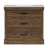 Teamson Home Donovan 36" Single Bathroom Vanity with Two Drawers, Walnut