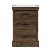 Teamson Home Donovan 24" Single Bathroom Vanity with Two Drawers, Walnut