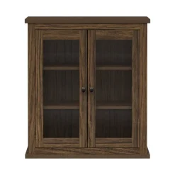 Teamson Home Donovan Removable Two-Door Wall Cabinet, Walnut