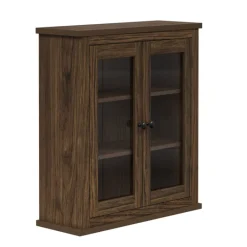 Teamson Home Donovan Removable Two-Door Wall Cabinet, Walnut