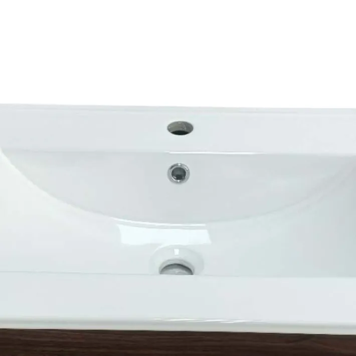 Teamson Home Ellery 24" Single Bathroom Vanity with Two Drawers, Walnut