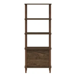 Teamson Home Ellery Freestanding 5-Tier Storage Cabinet, Walnut