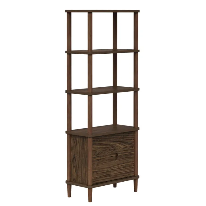 Teamson Home Ellery Freestanding 5-Tier Storage Cabinet, Walnut