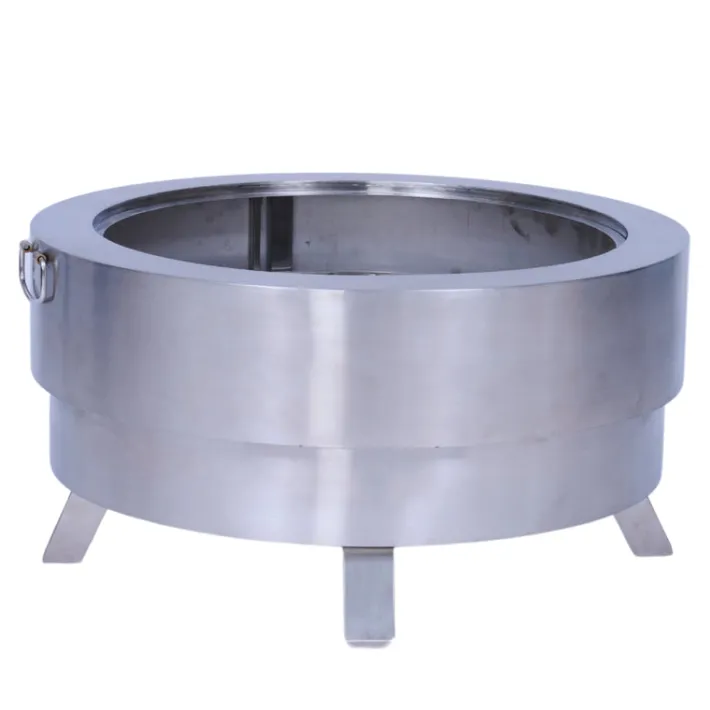 Teamson Home Felix 25" Outdoor Collapsible Stainless Steel Wood Burning Fire Pit with Carrying Case