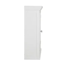 Teamson Home Florence Removable Two-Door Wall Cabinet with Decorative Glass Panels, White