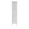 Teamson Home Glancy Freestanding Linen Tower with Two Faux Louvered Doors, White