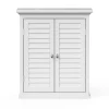 Teamson Home Glancy Removable Two-Door Wall Cabinet with Faux Louvered Doors, White