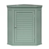Teamson Home Glancy Two-Door Removable Corner Wall Cabinet, Sage Green