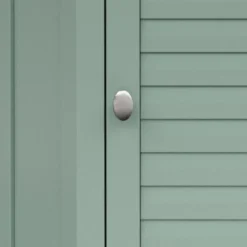 Teamson Home Glancy Two-Door Removable Corner Wall Cabinet, Sage Green