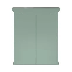 Teamson Home Glancy Two-Door Faux Louvered Removable Wall Cabinet, Sage Green