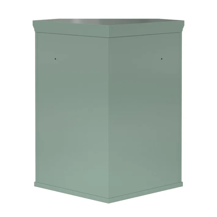 Teamson Home Glancy Two-Door Removable Corner Wall Cabinet, Sage Green