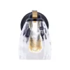 Teamson Home Heidi Dimmable 1-Light Armed Wall Sconce with 3-Stage Touch Dimmer, Black/Brass- FINAL SALE