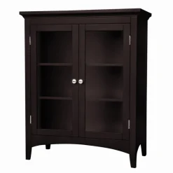 Teamson Home Madison Freestanding Two-Door Floor Cabinet, Espresso