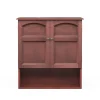 Teamson Home Martha Removable Two-Door Wall Cabinet with Open Shelf, Mahogany