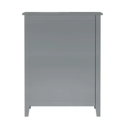 Teamson Home Mercer Freestanding Two-Door Floor Cabinet with Top Drawer, Gray