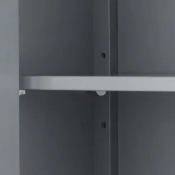 Teamson Home Mercer Removable Two-Door Wall Cabinet, Gray