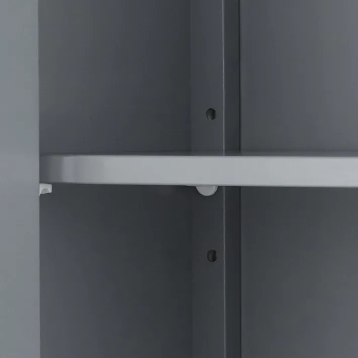 Teamson Home Mercer Removable Two-Door Wall Cabinet, Gray