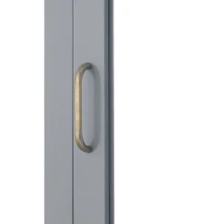 Teamson Home Mercer Removable Medicine Cabinet with Mirrored Door, Gray