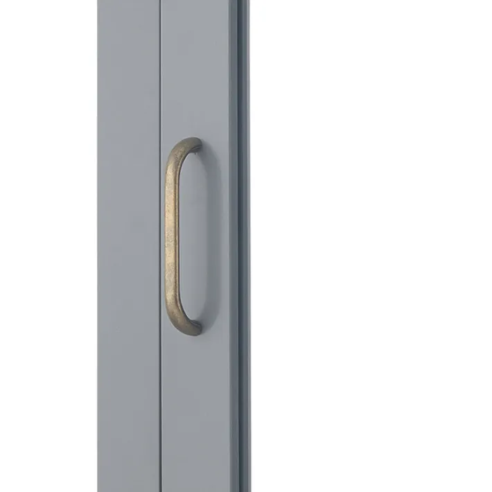Teamson Home Mercer Removable Medicine Cabinet with Mirrored Door, Gray