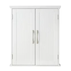 Teamson Home Newport Removable Two-Door Wall Cabinet, White