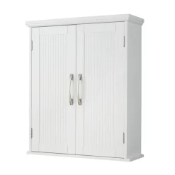 Teamson Home Newport Removable Two-Door Wall Cabinet, White
