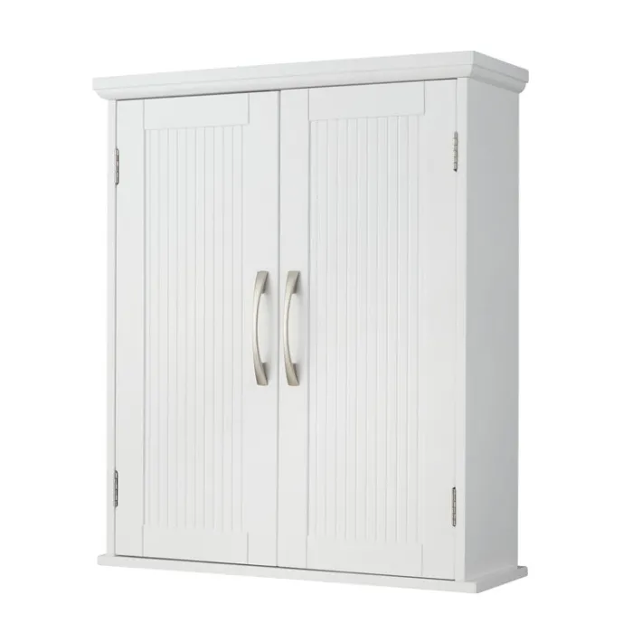 Teamson Home Newport Removable Two-Door Wall Cabinet, White