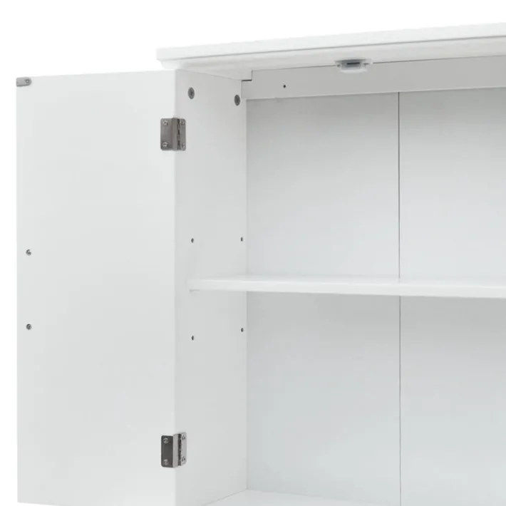 Teamson Home Newport Removable Two-Door Wall Cabinet, White