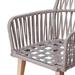 Teamson Home Outdoor 3-Piece Rope & Acacia Wood Patio Set- FINAL SALE