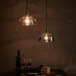 Teamson Home Presenza Metal Mini Pendant Lamp with Cage, Chrome -FINAL SALE