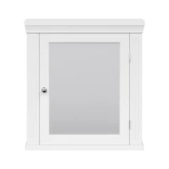 Teamson Home Removable Medicine Cabinet with Mirrored Door, White