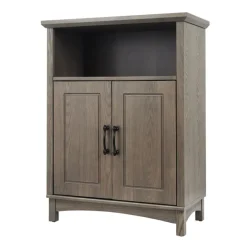 Teamson Home Russell Freestanding Two-Door Floor Cabinet, Salt Oak -FINAL SALE