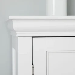 Teamson Home Stratford Freestanding Two-Door Floor Cabinet, White