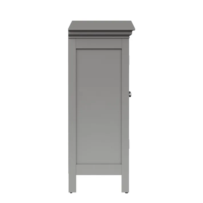 Teamson Home Stratford Freestanding Two-Door Floor Cabinet, Gray