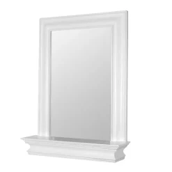 Teamson Home Stratford Removable Wall Mirror with Shelf, White