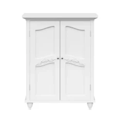 Teamson Home Versailles Floor Cabinet with 2 Shelves, White