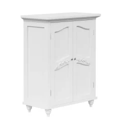 Teamson Home Versailles Floor Cabinet with 2 Shelves, White
