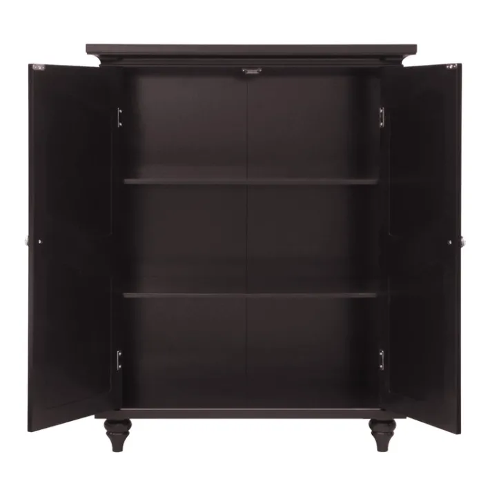 Teamson Home Versailles Floor Cabinet with 2 Shelves, Dark Espresso- FINAL SALE