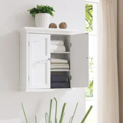 Teamson Home Versailles Wall Cabinet with 2 Shelves, White