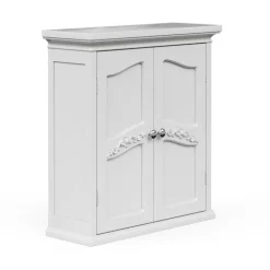 Teamson Home Versailles Wall Cabinet with 2 Shelves, White