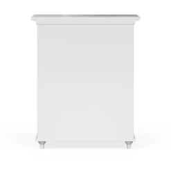 Teamson Home Windsor Floor Cabinet with Glass Mosaic Doors, White- FINAL SALE