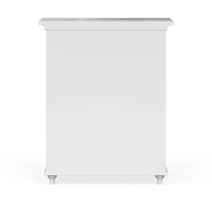 Teamson Home Windsor Floor Cabinet with Glass Mosaic Doors, White- FINAL SALE