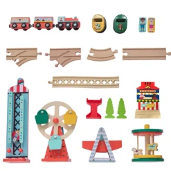 Kids Teamson Kids Florida Amusement Park Wooden Activity Table with 6 Mini-Games