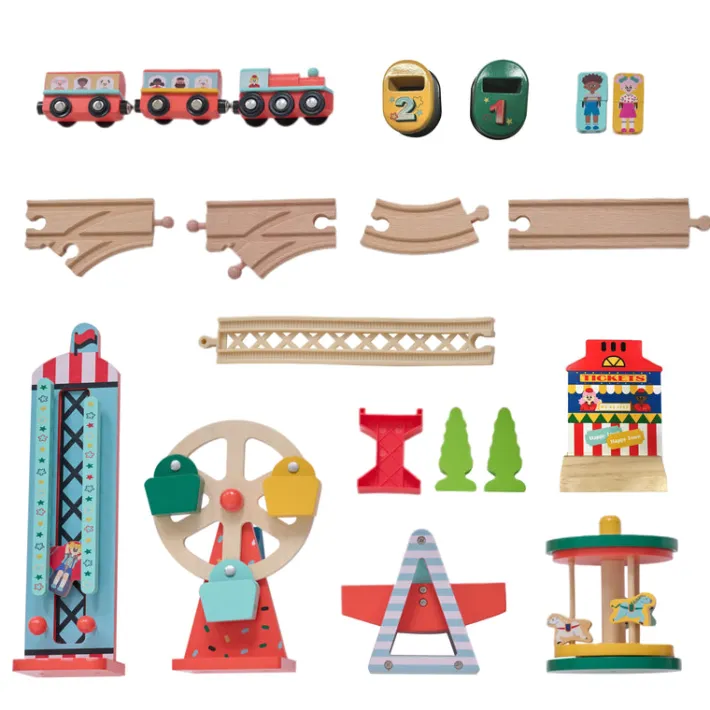 Kids Teamson Kids Florida Amusement Park Wooden Activity Table with 6 Mini-Games