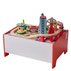 Kids Teamson Kids Florida Amusement Park Wooden Activity Table with 6 Mini-Games