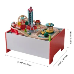 Kids Teamson Kids Florida Amusement Park Wooden Activity Table with 6 Mini-Games